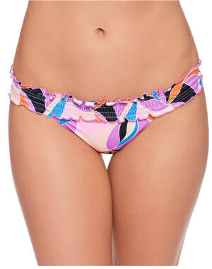 Salt & Cove Retro Print Smocked Hipster Bikini Bottom - XL